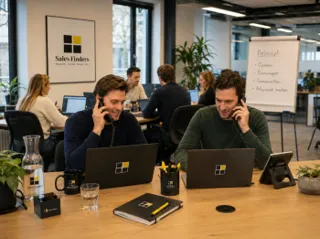 Klantretentie: 7 signalen dat een klant gaat opzeggen (en wat je doet) Internal salesteam belt bestaande klanten, bij het artikel Klantretentie: 7 signalen dat een klant gaat opzeggen (en wat je doet)