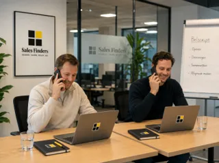 Account based marketing voor new business: van schieten naar landen Qualifiers bellen prospects met het belscript ernaast, bij het artikel Account based marketing voor new business: van schieten naar landen