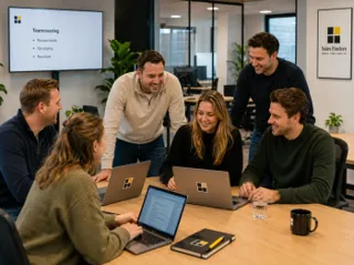 De ideale prospectie-week: 20 nieuwe afspraken in 5 dagen Teamoverleg over nieuwe leads, opvolging en resultaat, bij het artikel De ideale prospectie-week: 20 nieuwe afspraken in 5 dagen