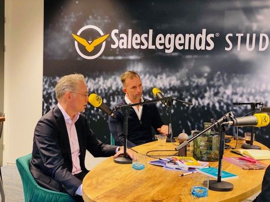 Opname van de interne podcast in de SalesLegends Studio